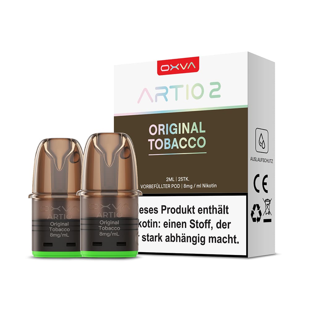Oxva ARTIO 2 Pods – Original Tobacco – 2ml (2 Stück) 8mg