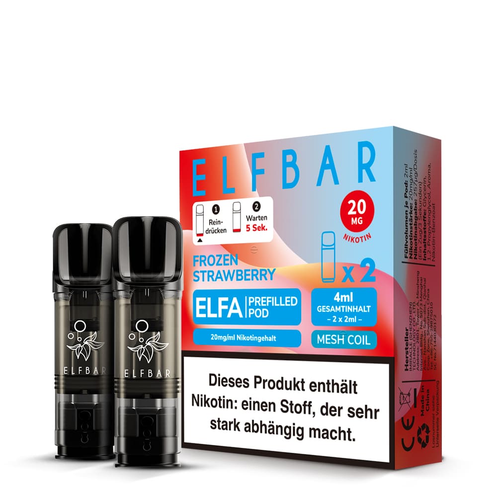 Elfbar ELFA Pods – Frozen Strawberry – 20mg – 2ml (2 Stück)