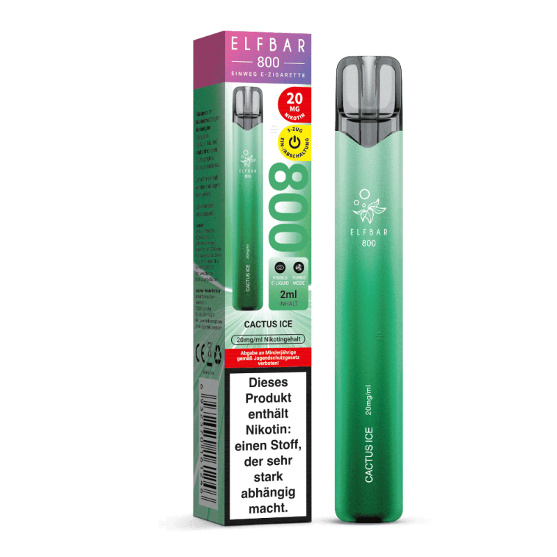 Elfbar 800 Einweg E-Zigarette - Cactus Ice - 20mg