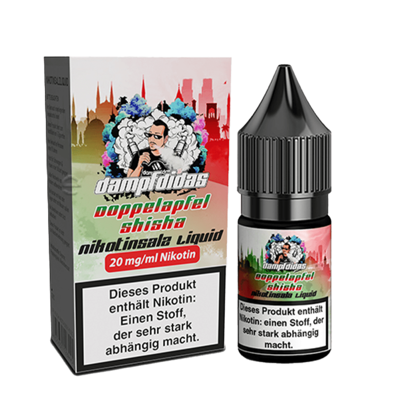 Dampfdidas Nikotinsalz - Doppelapfel Shisha - 10ml Liquid 20mg