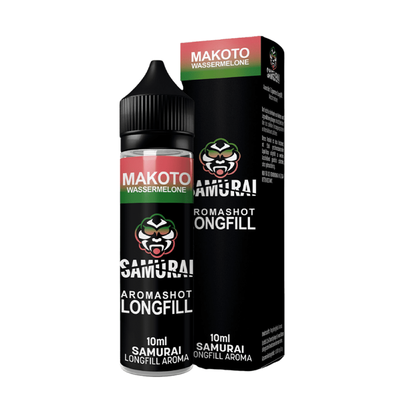 Samurai Longfill - Makoto Wassermelone - 10ml Aroma in 60ml Flasche