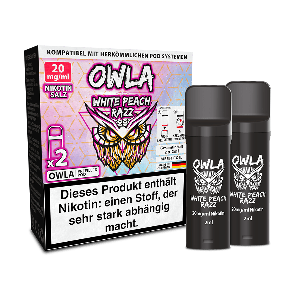 OWLA Pods – White Peach Razz – 2ml (2 Stück) 20mg