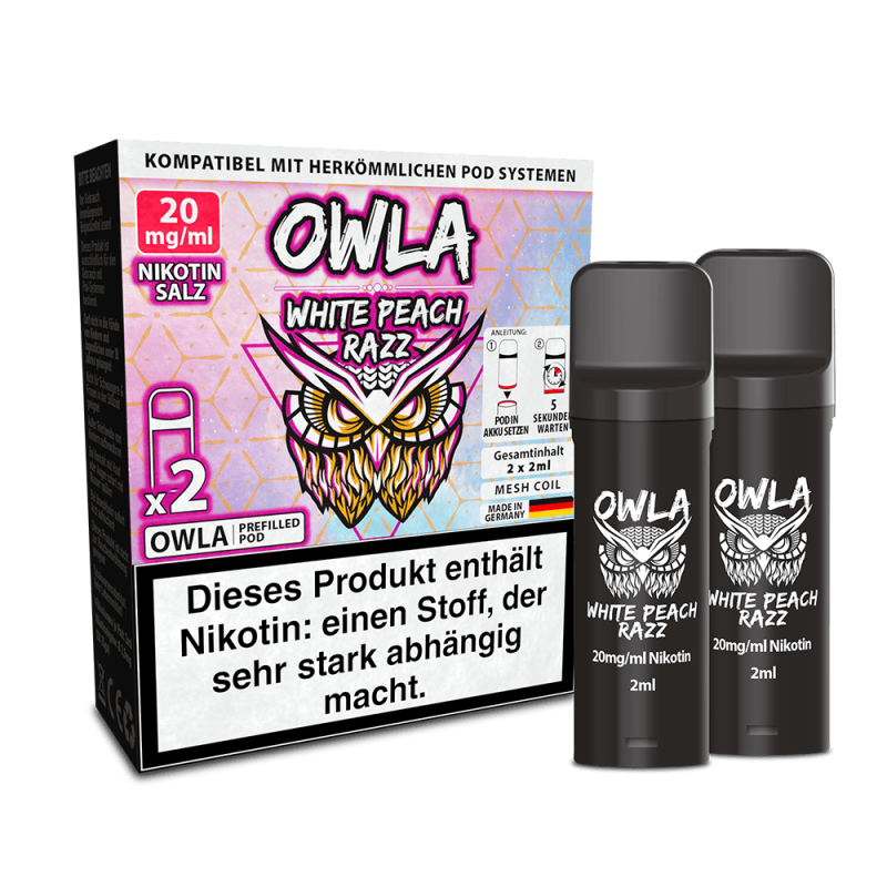 OWLA Pods – White Peach Razz – 2ml (2 Stück)