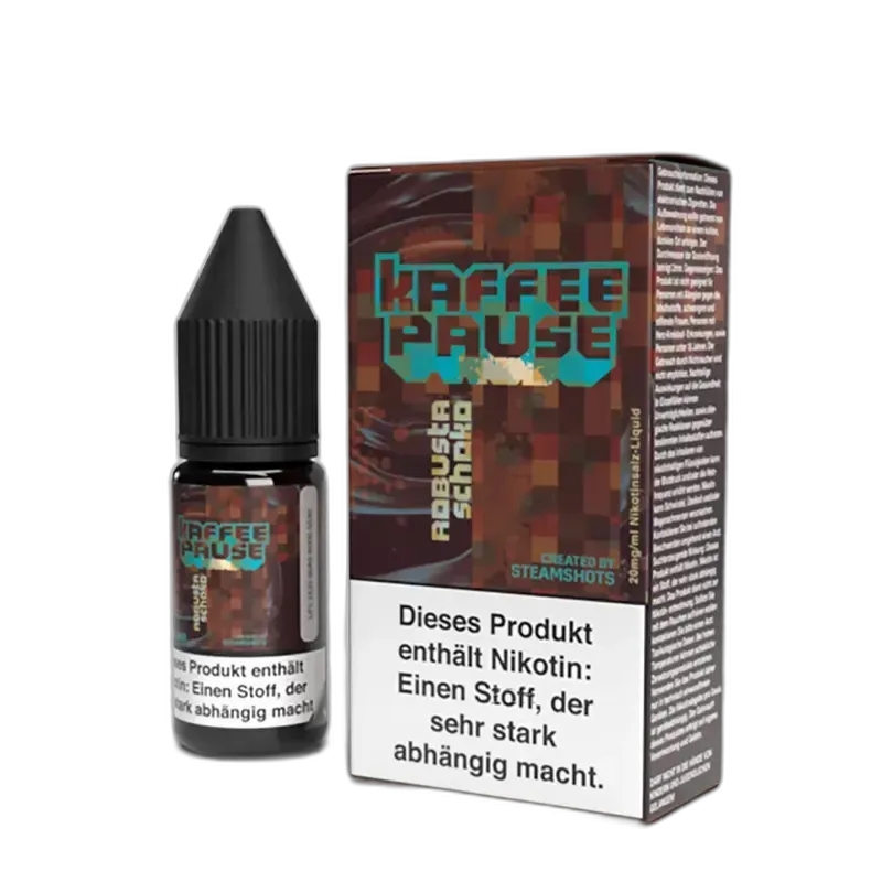 Kaffeepause Nikotinsalz - Robusta Schoko - 10ml Liquid 20mg