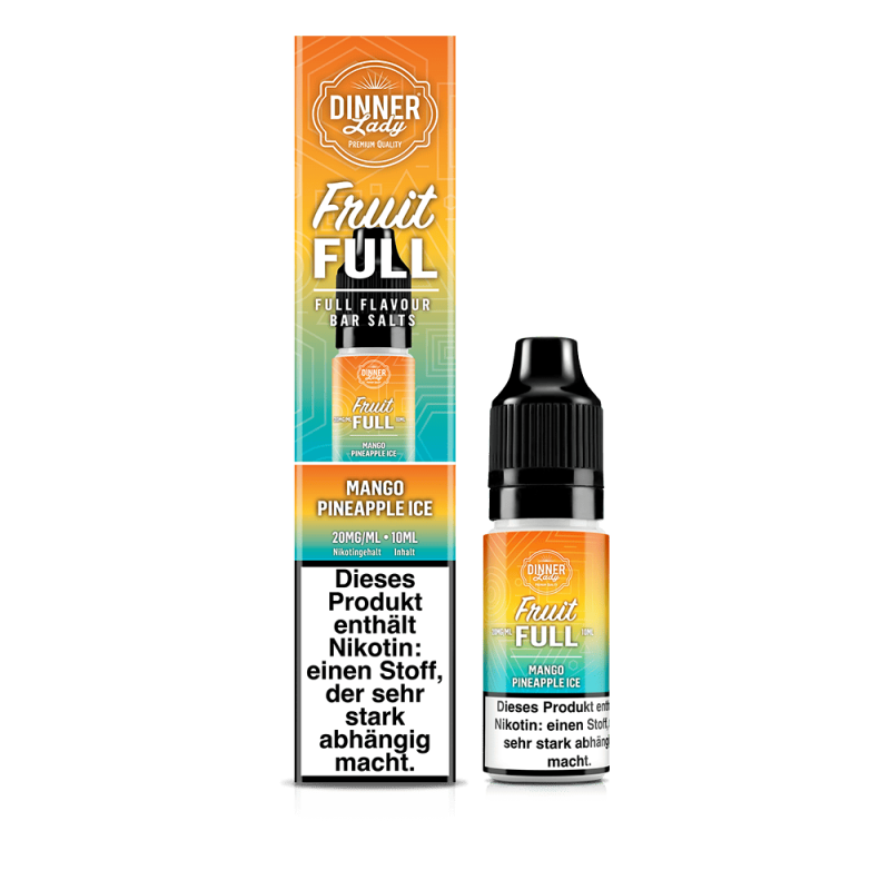 Dinner Lady Fruit Full Nikotinsalz - Mango Pineapple Ice - 10ml Liquid 20mg