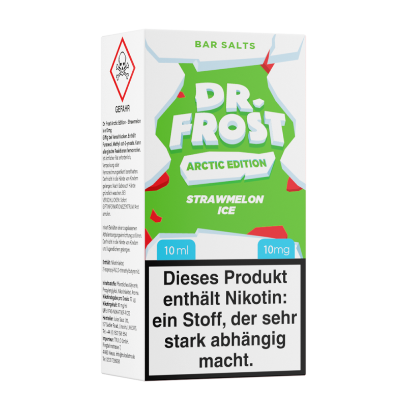 Dr. Frost Nikotinsalz - Strawmelon Ice - Liquid 10ml Flasche 10mg