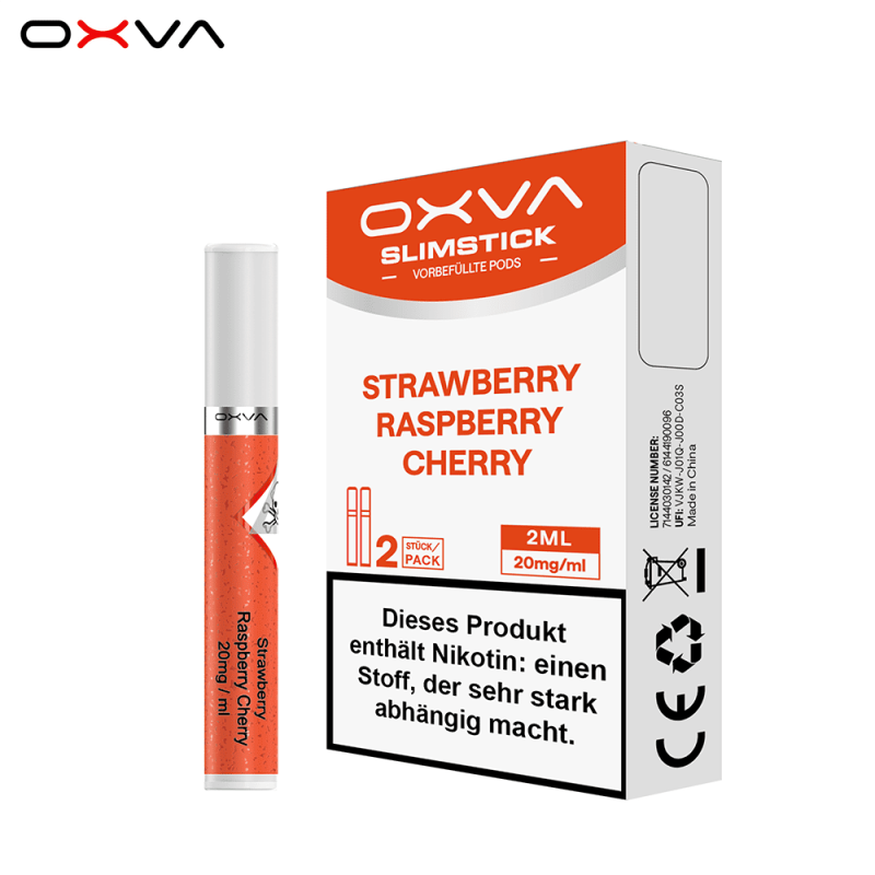Oxva Slimstick Pods – Strawberry Raspberry Cherry – 20mg – 2ml (2 Stück)