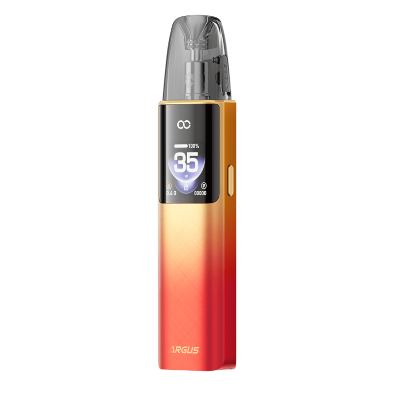 Voopoo Argus G4, Vape, E-Zigarette, Pod-System, Glasmundstück, Verlauf Orange-Rot