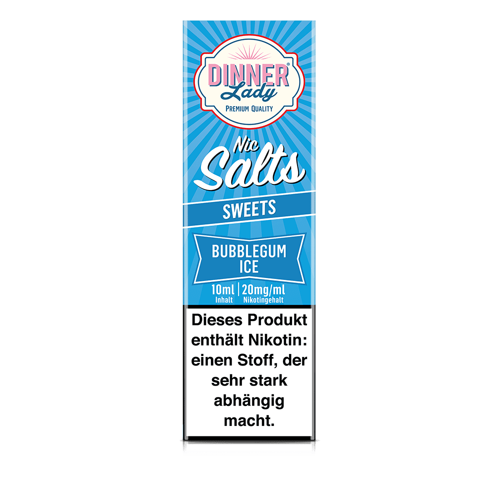 Dinner Lady Sweets Nikotinsalz - Bubblegum Ice - 50/50 10ml Liquid 20mg
