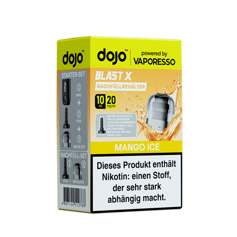 Vaporesso dojo Blast X Einweg Pod - Mango Ice - 20mg Nikotinsalz 10ml