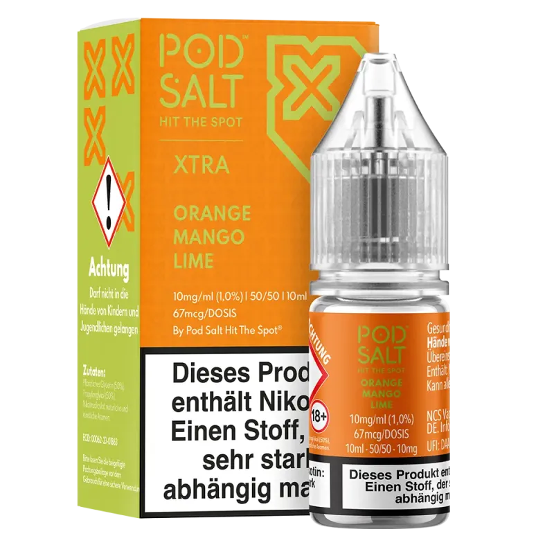 Pod Salt Xtra Nikotinsalz - Orange Mango Lime - Liquid 10ml