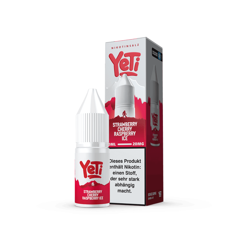 Yeti Summit Nikotinsalz - Strawberry Cherry Raspberry Ice - Overdosed 10ml Liquid