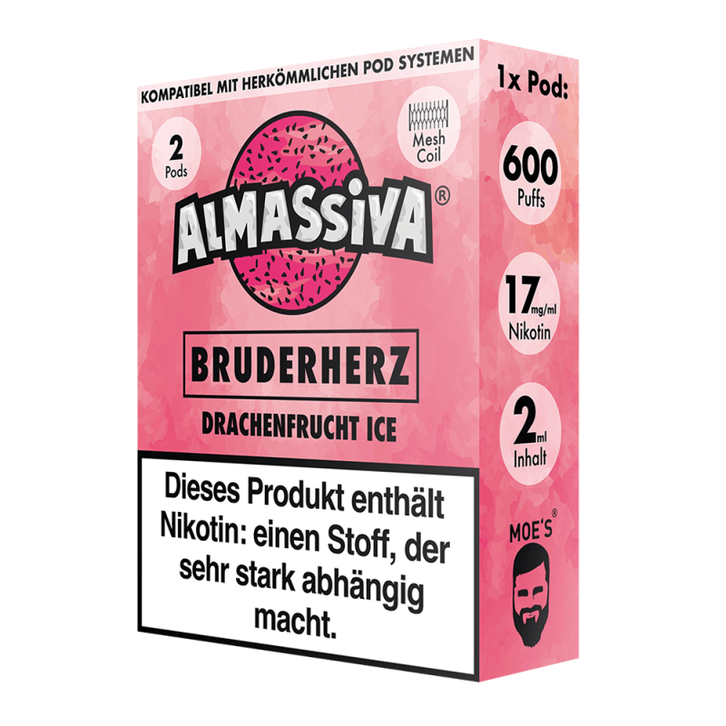 2x Almassiva Einweg Pod - Bruderherz - 17mg 2ml