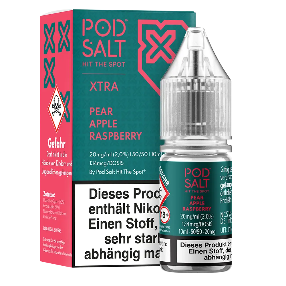 Pod Salt Xtra Nikotinsalz - Pear Apple Raspberry - Liquid 20mg 10ml