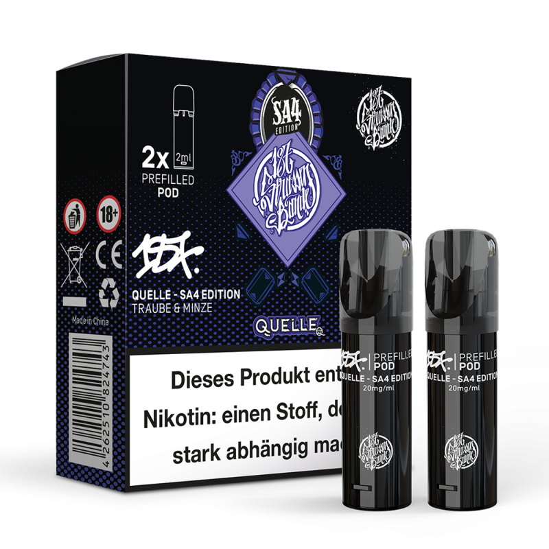 2x 187 Strassenbande Einweg Pod - Quelle SA4 Edition - 20mg Nikotinsalz 2ml