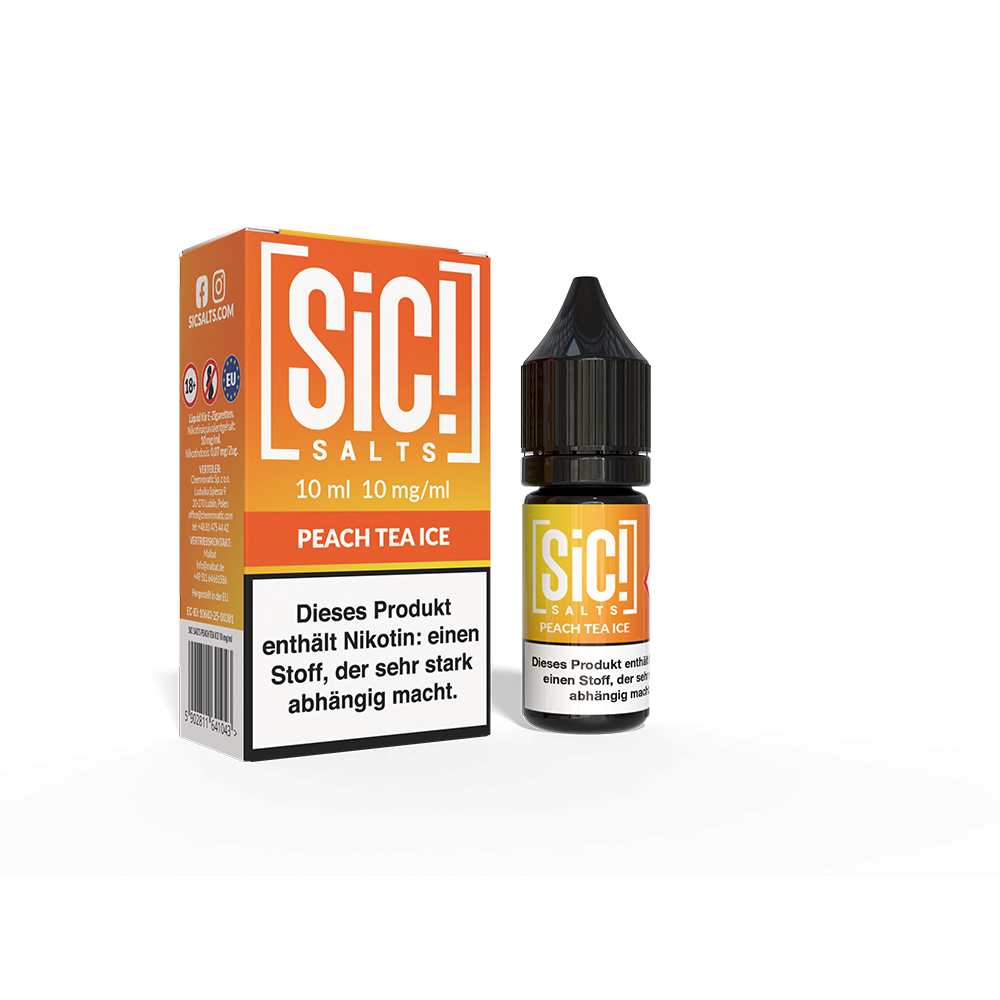 SIC Nikotinsalz - Peach Ice Tea -10ml Liquid 10mg