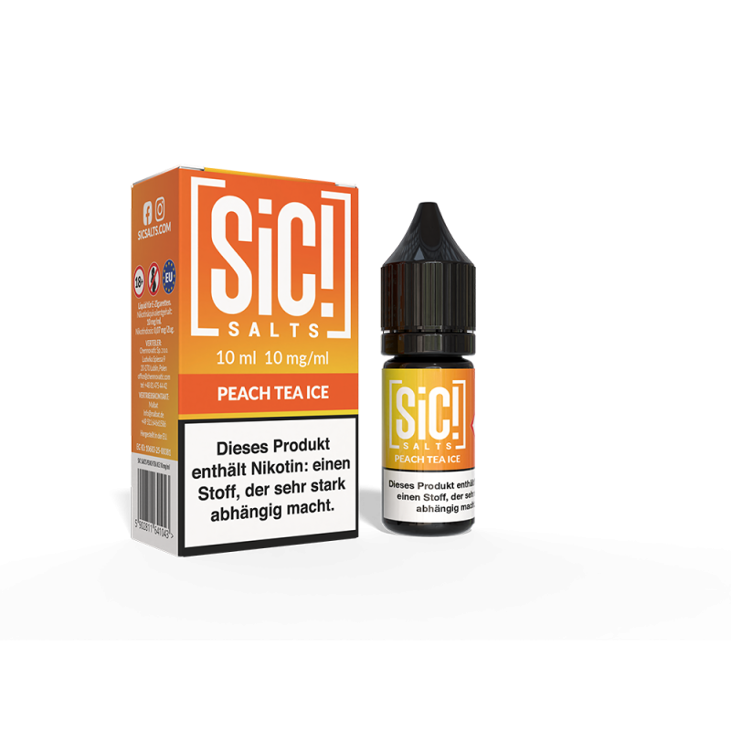 SIC Nikotinsalz - Peach Ice Tea -10ml Liquid 10mg