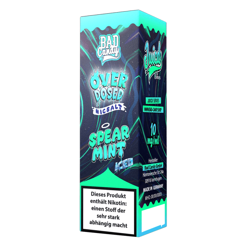 Bad Candy Nikotinsalz - Spearmint Iced - Overdosed 10ml Liquid