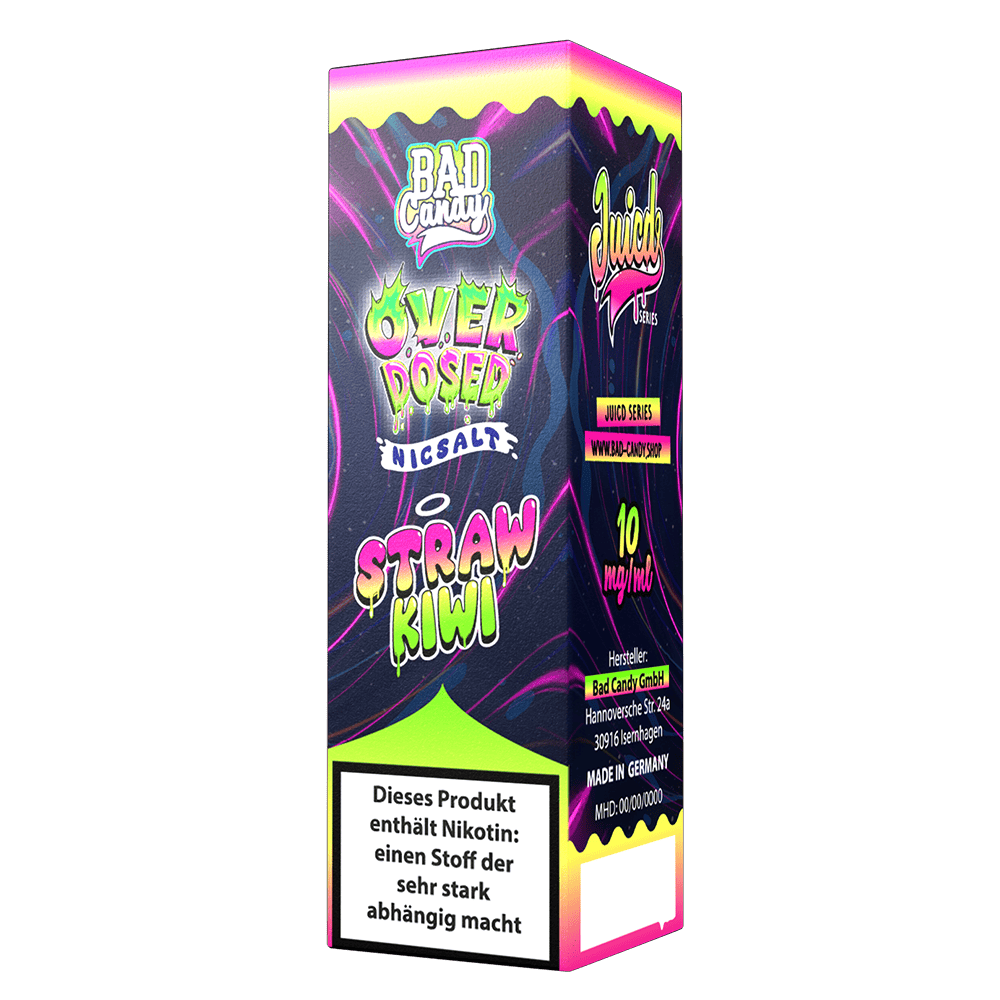 Bad Candy Nikotinsalz - Straw Kiwi - Overdosed 10ml Liquid 20mg