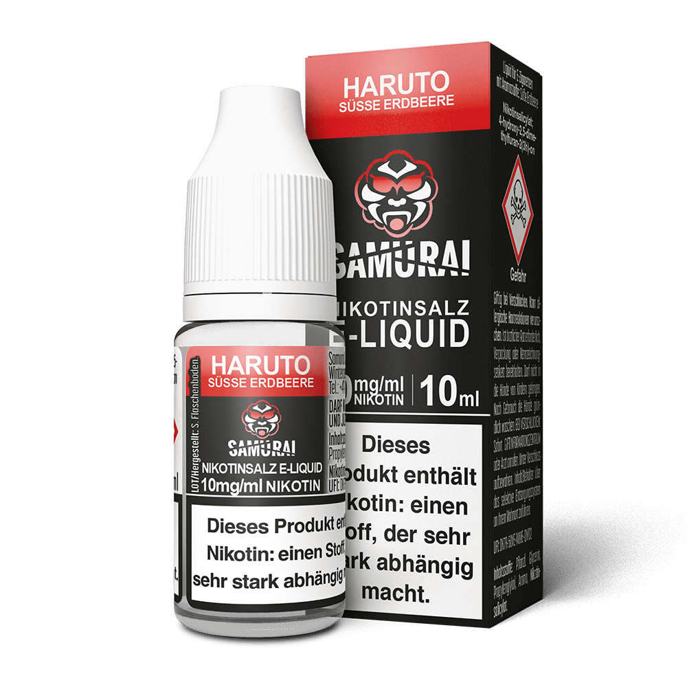Samurai Nikotinsalz - Haruto Süße Erdbeere - Liquid 10ml 10mg