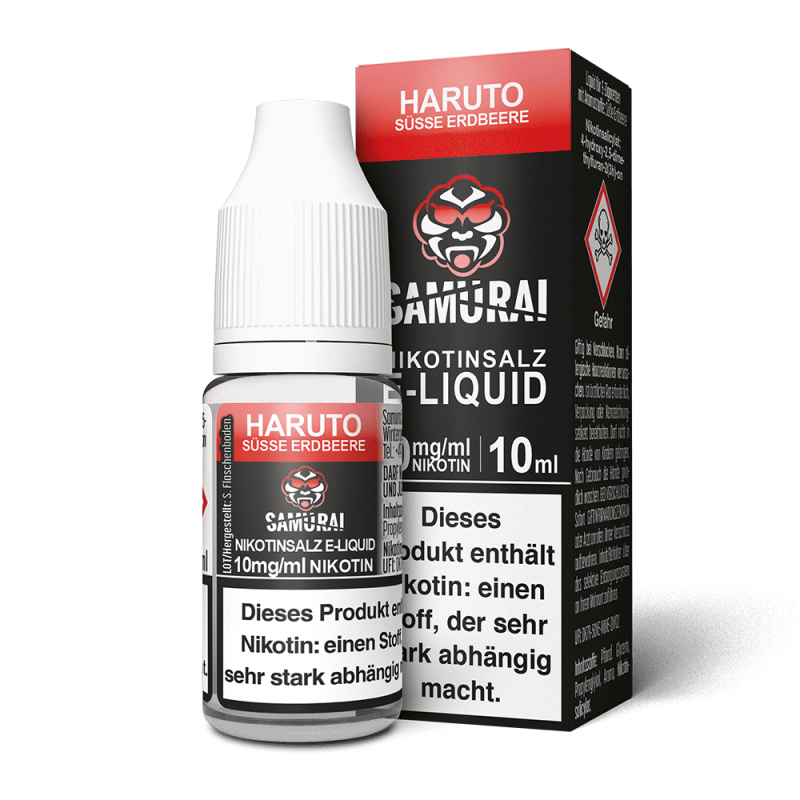 Samurai Nikotinsalz - Haruto Süße Erdbeere - Liquid 10mg 10ml
