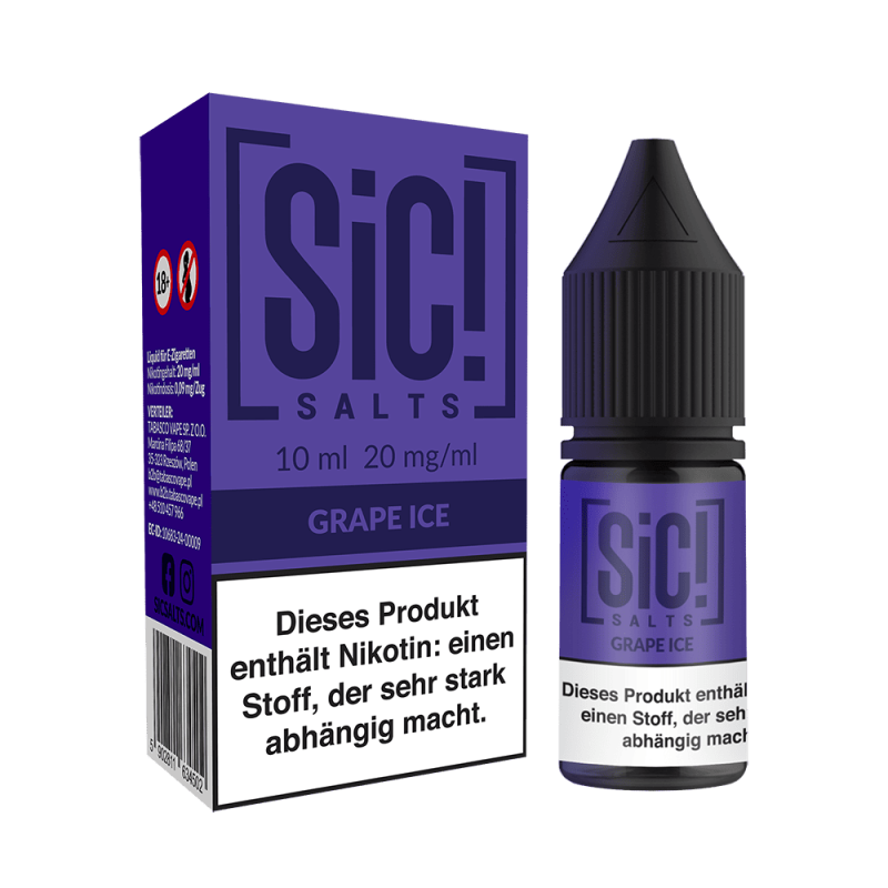 SIC Nikotinsalz - Grape Ice -10ml Liquid 20mg