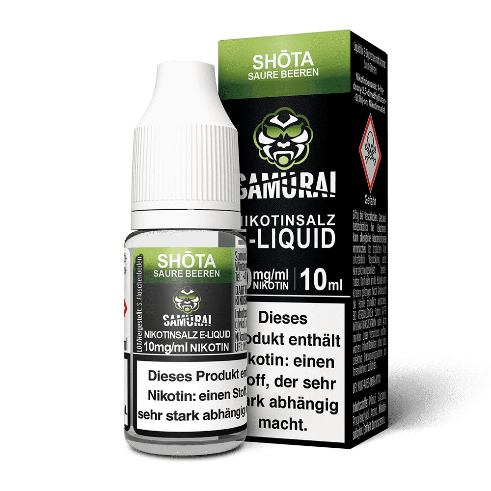 Samurai Nikotinsalz - Shota Saure Beeren - Liquid 10ml 10mg
