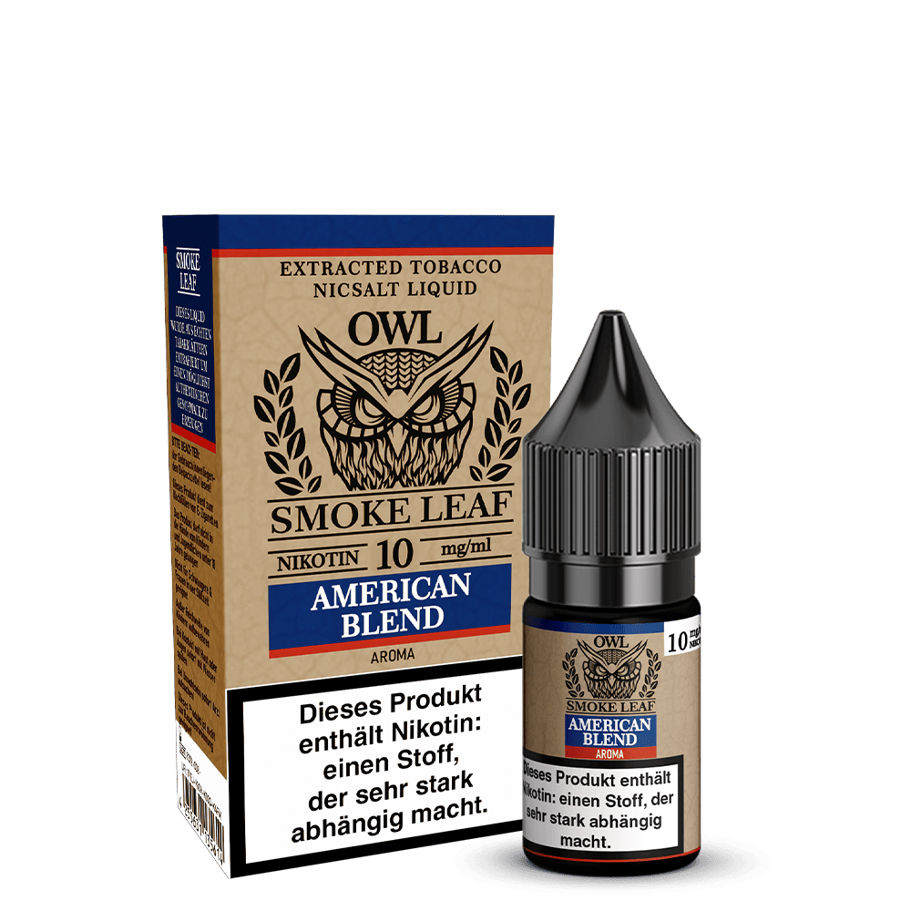 OWL Smoke Leaf Nikotinsalz - American Blend Tobacco - 10ml Liquid 10mg