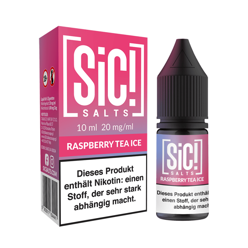 SIC Nikotinsalz - Raspberry Tea Ice -10ml Liquid 20mg