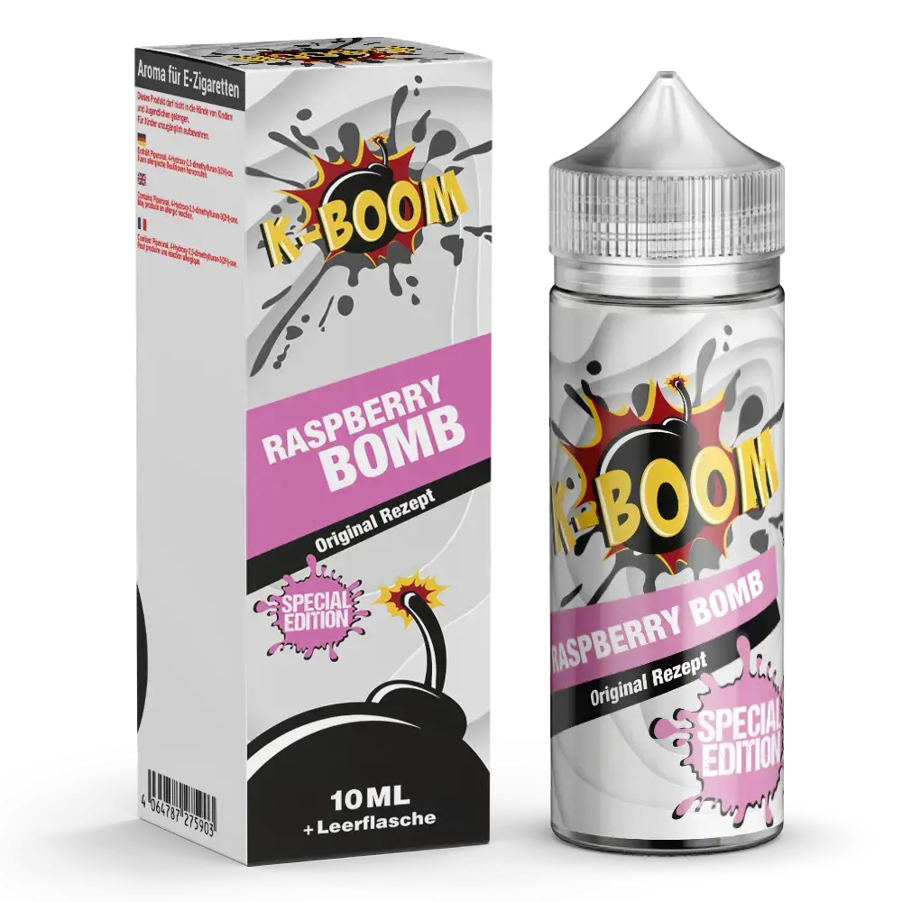 K-Boom Longfill - Raspberry Bomb - 10ml Aroma in 120ml Flasche