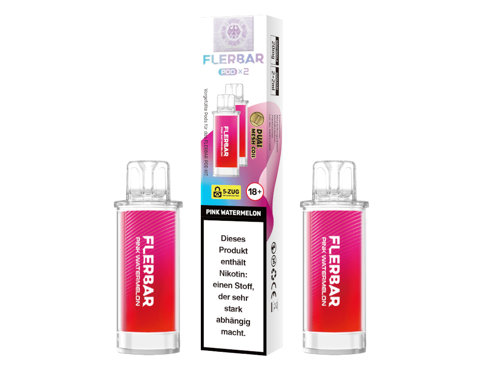 Flerbar Pod (2 Stk.) Pink Watermelon 20mg