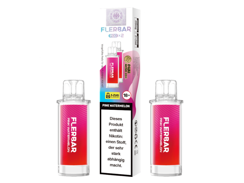 Flerbar Pod (2 Stk.) Pink Watermelon 20mg
