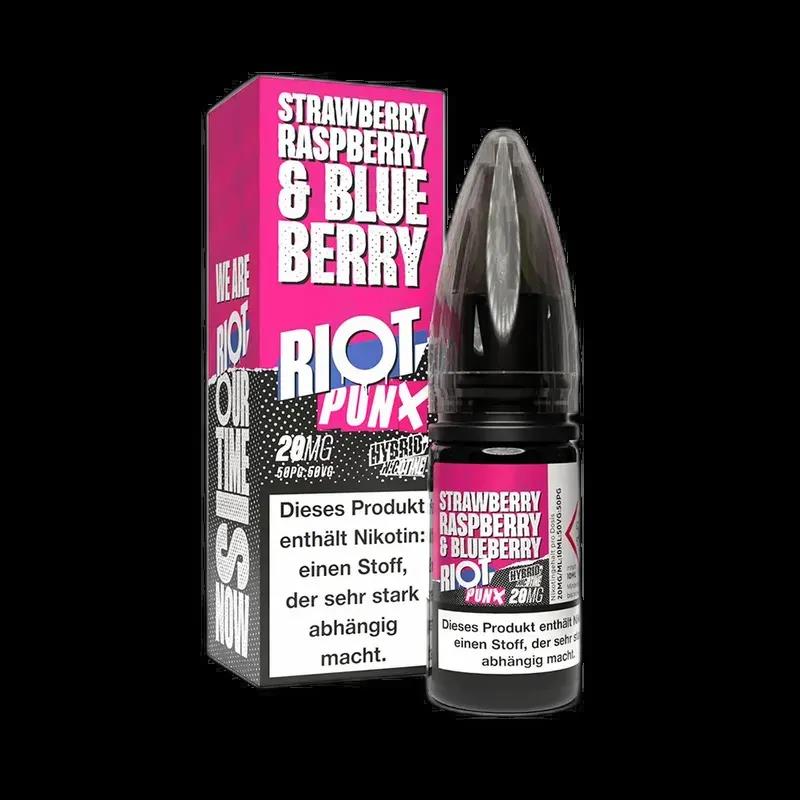 Riot Squad Hybrid Nikotinsalz - PUNX Strawberry, Raspberry & Blueberry - 20mg 10ml