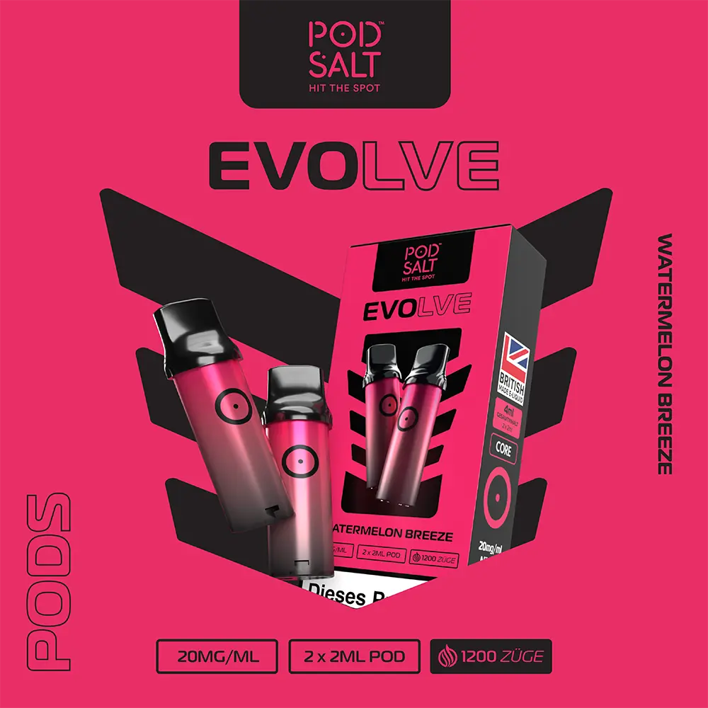 Pod Salt Evolve Pods – Watermelon Breeze – 20mg – 2ml (2 Stück)