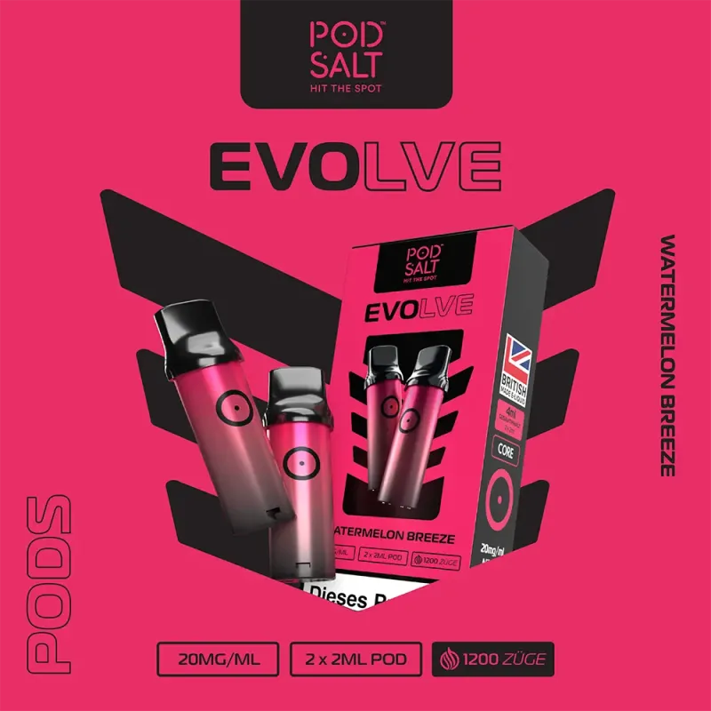 Pod Salt Evolve Pods – Watermelon Breeze – 20mg – 2ml (2 Stück)