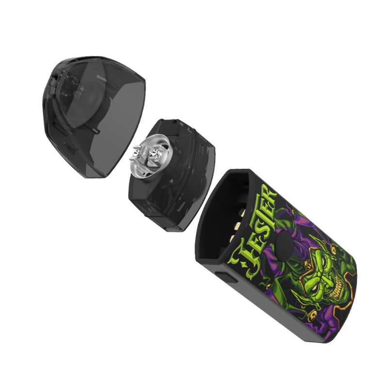 Vapefly Jester Pod Kit Clown grün-lila Selbstwickel Edition