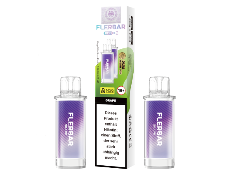 Flerbar Pod (2 Stk.) Grape 20mg