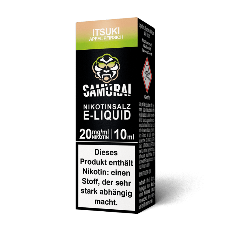 Samurai Nikotinsalz - Itsuki Apfel Pfirsich - Liquid 20mg 10ml