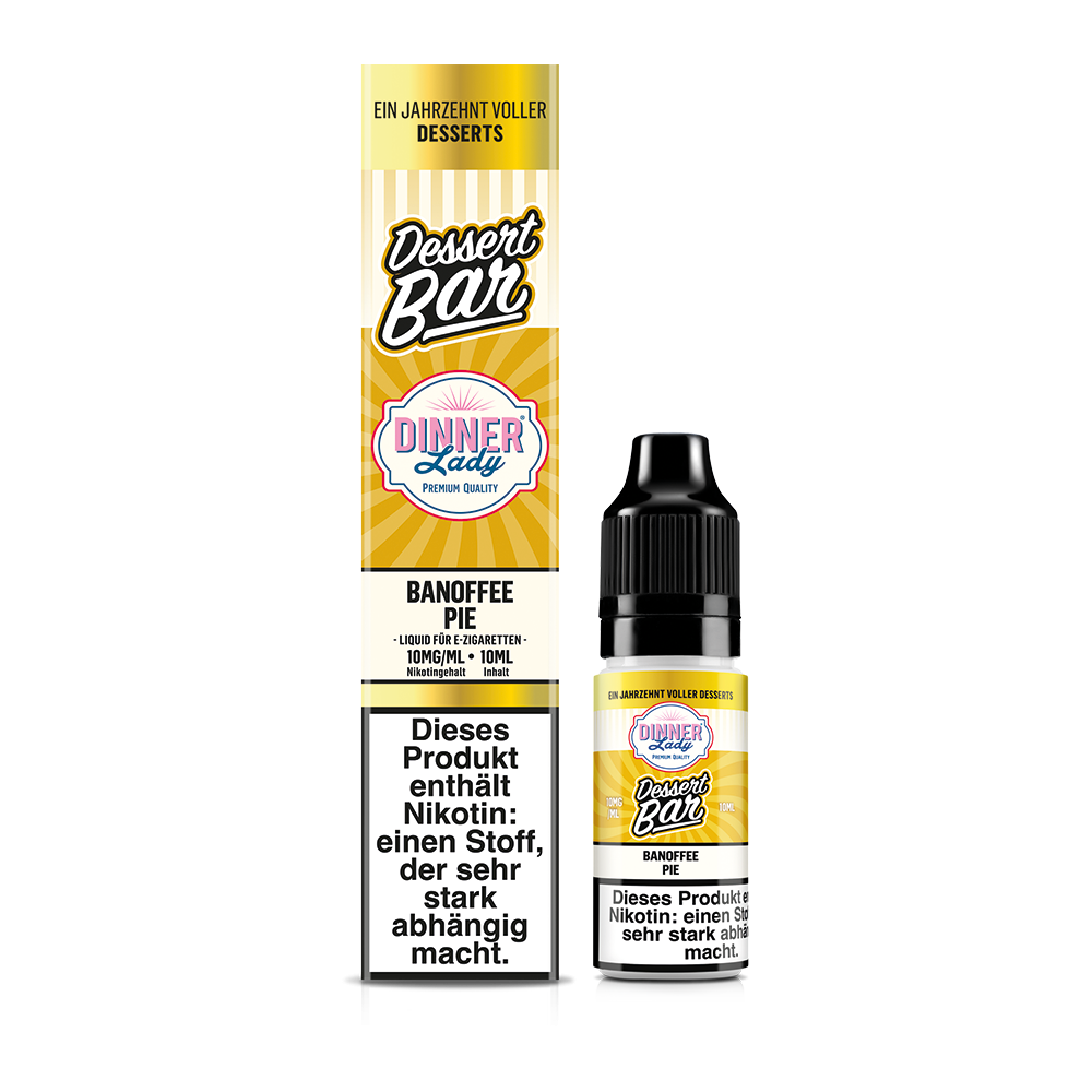 Dinner Lady Dessert Bar Nikotinsalz - Banoffee Pie - 50/50 10ml Liquid 10mg