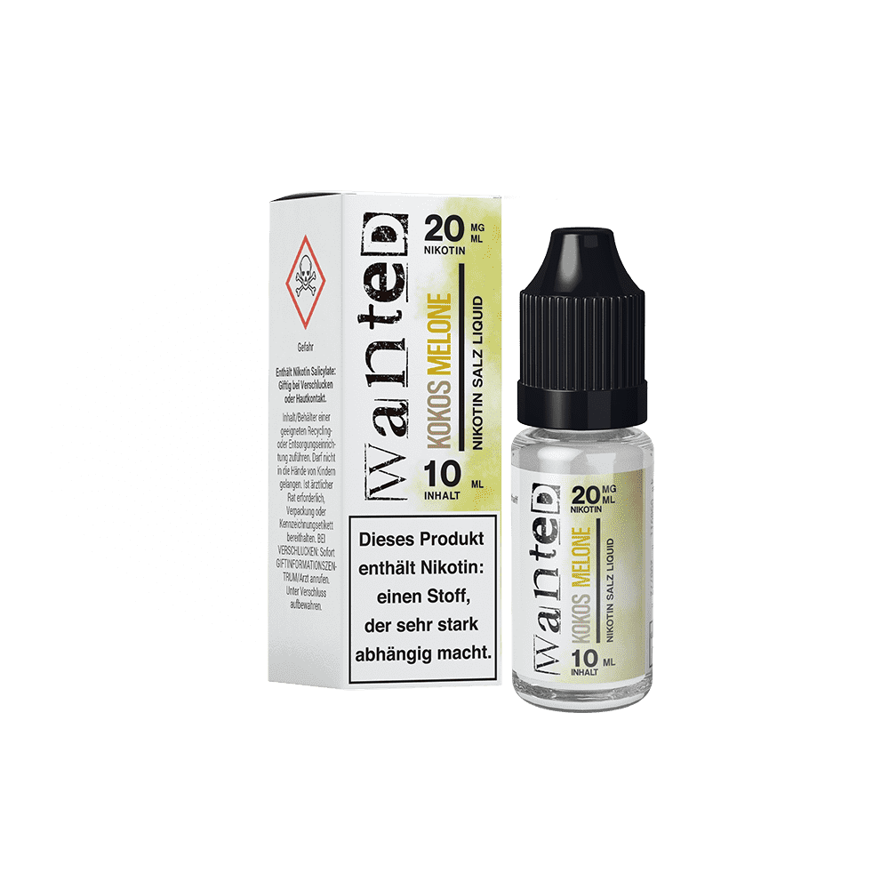 Wanted Nikotinsalz - Kokos Melone - Overdosed 10ml Liquid 20mg