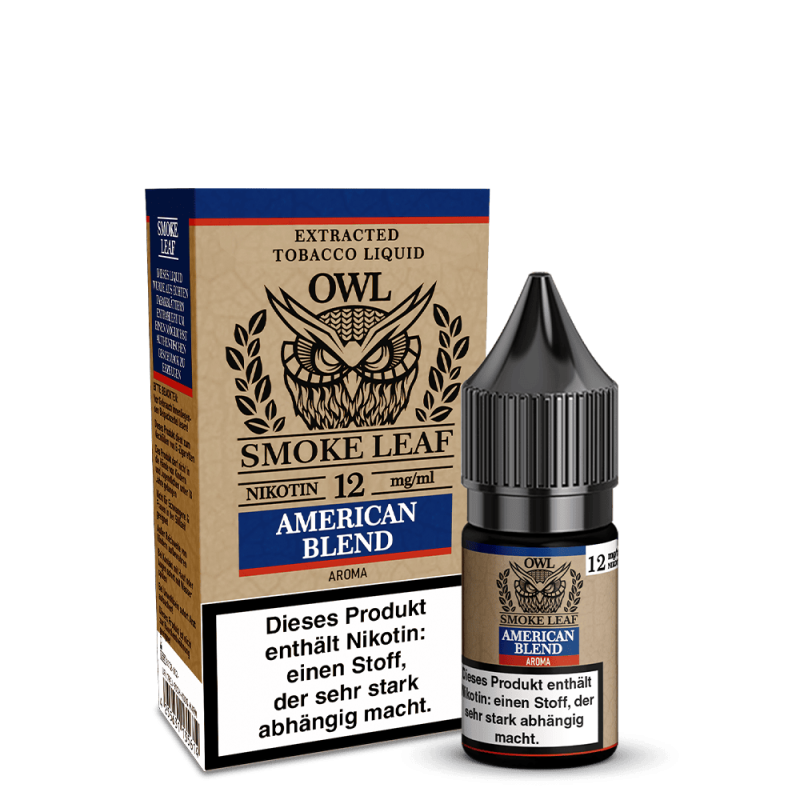 OWL Smoke Leaf Liquid - American Blend Tobacco - 10ml 12mg