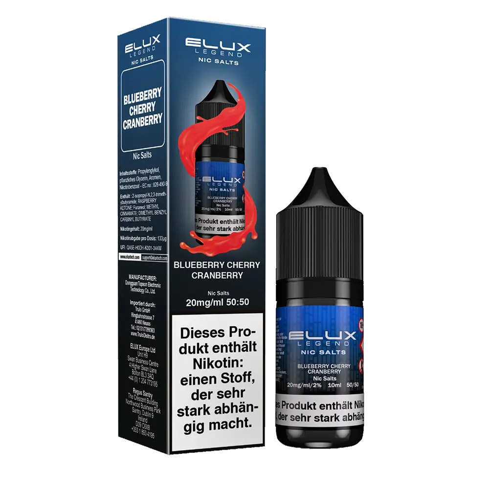 Elux Nikotinsalz - Blueberry Cherry Cranberry - Liquid 10ml