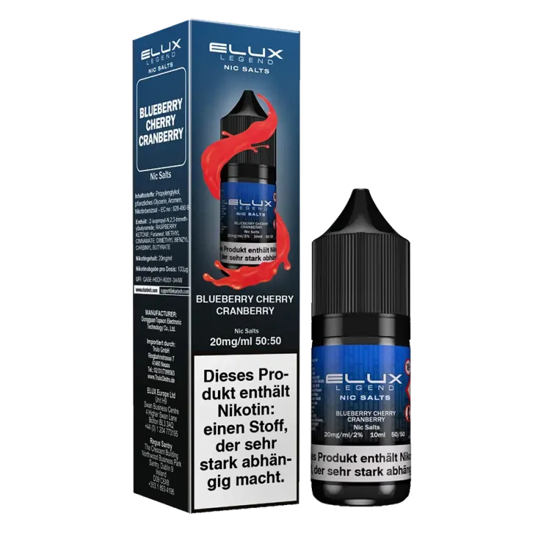 Elux Nikotinsalz - Blueberry Cherry Cranberry - Liquid 10ml
