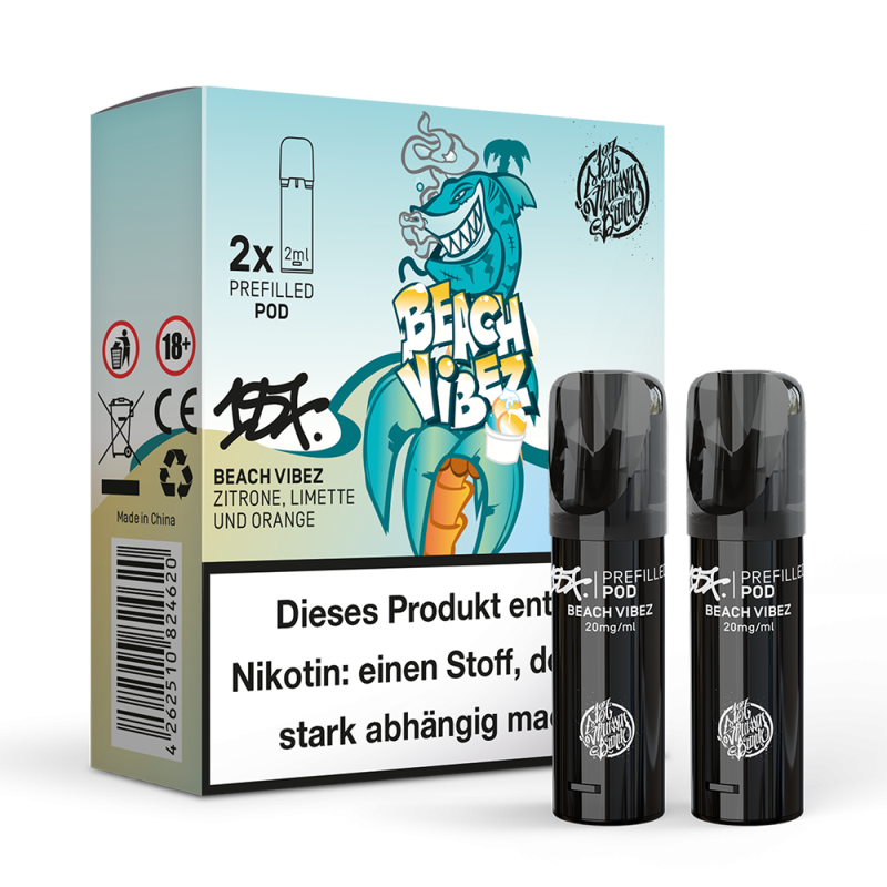 2x 187 Strassenbande Einweg Pod - Beach Vibez - 20mg Nikotinsalz 2ml