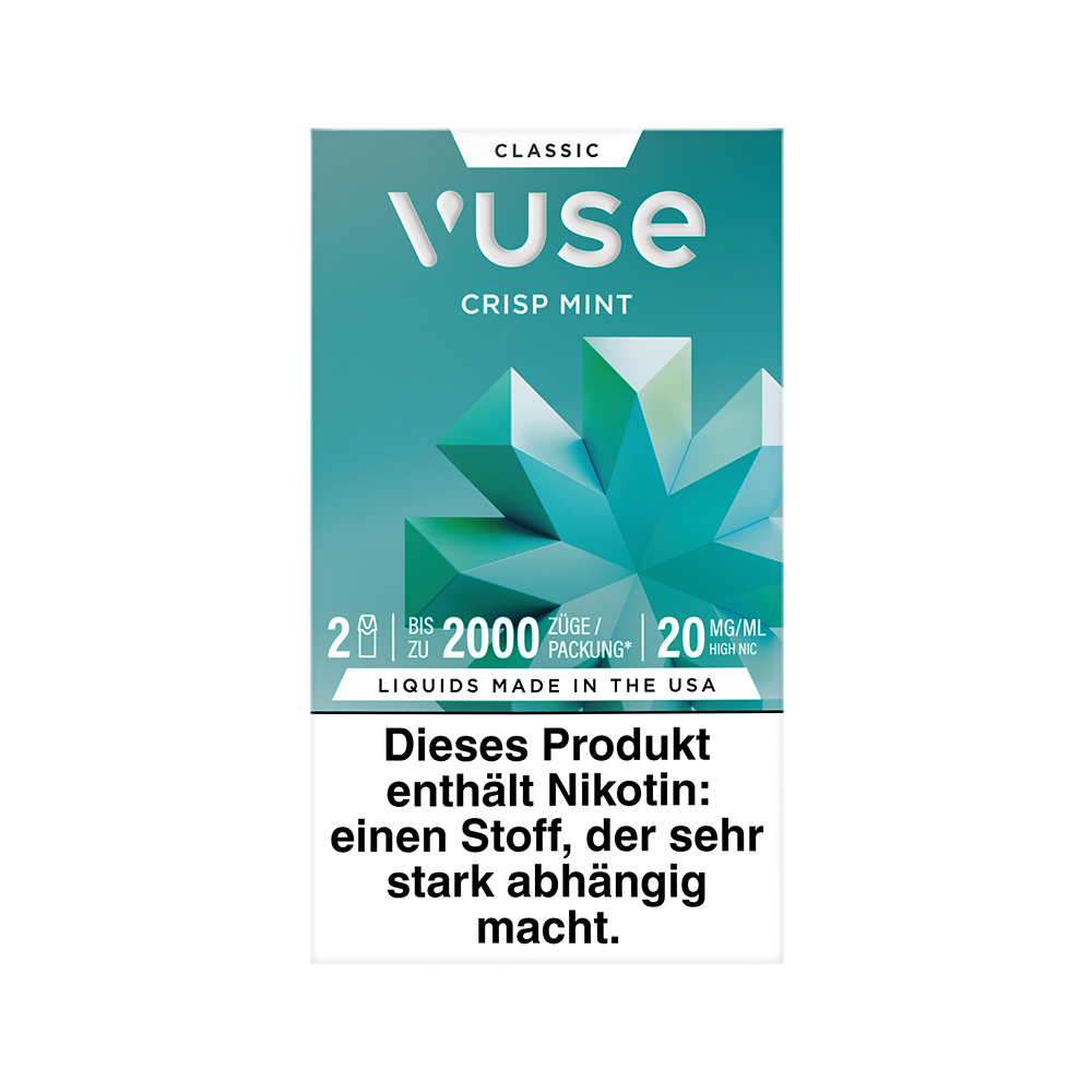 2x Vuse Pod Crisp Mint Nic Salts 20mg