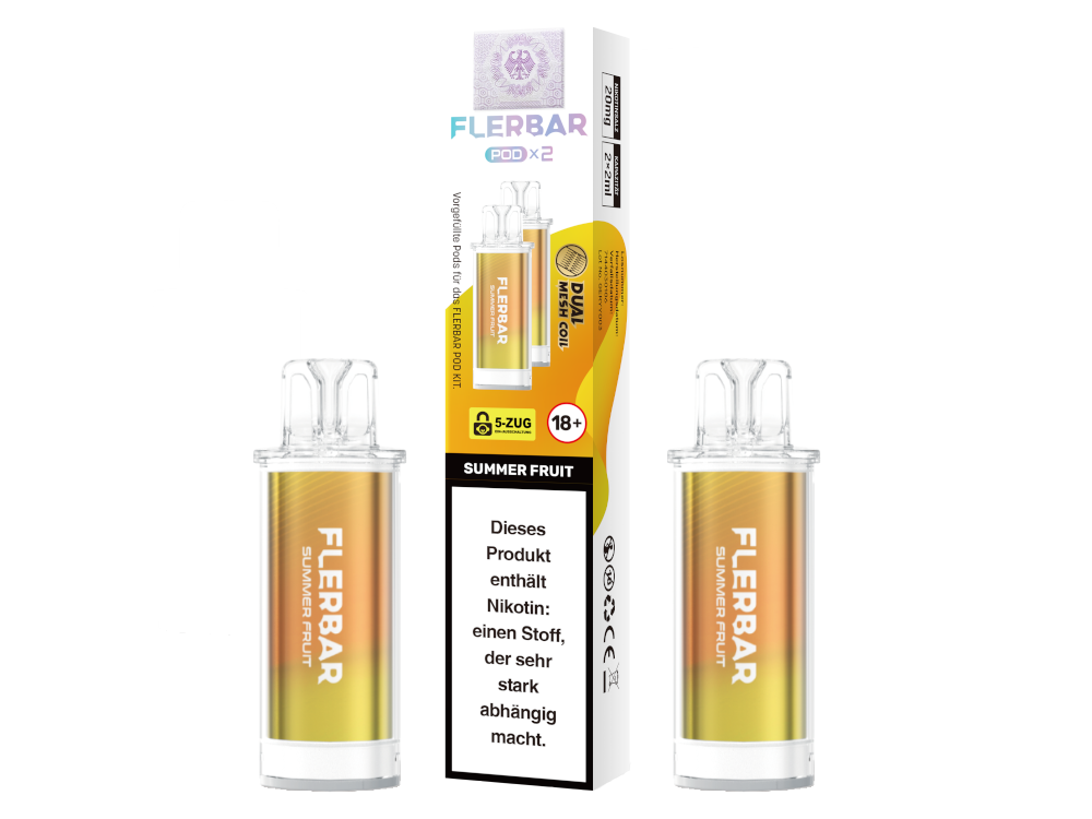 Flerbar Pod (2 Stk.) Summer Fruit 20mg