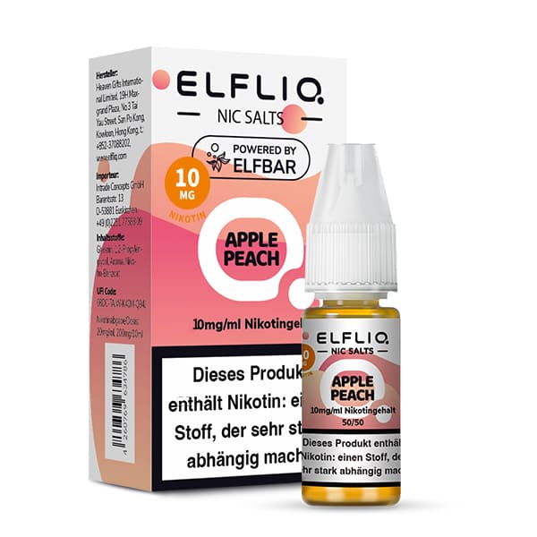 Elfliq by Elfbar Nikotinsalz - Apple Peach - Liquid 10ml 10mg