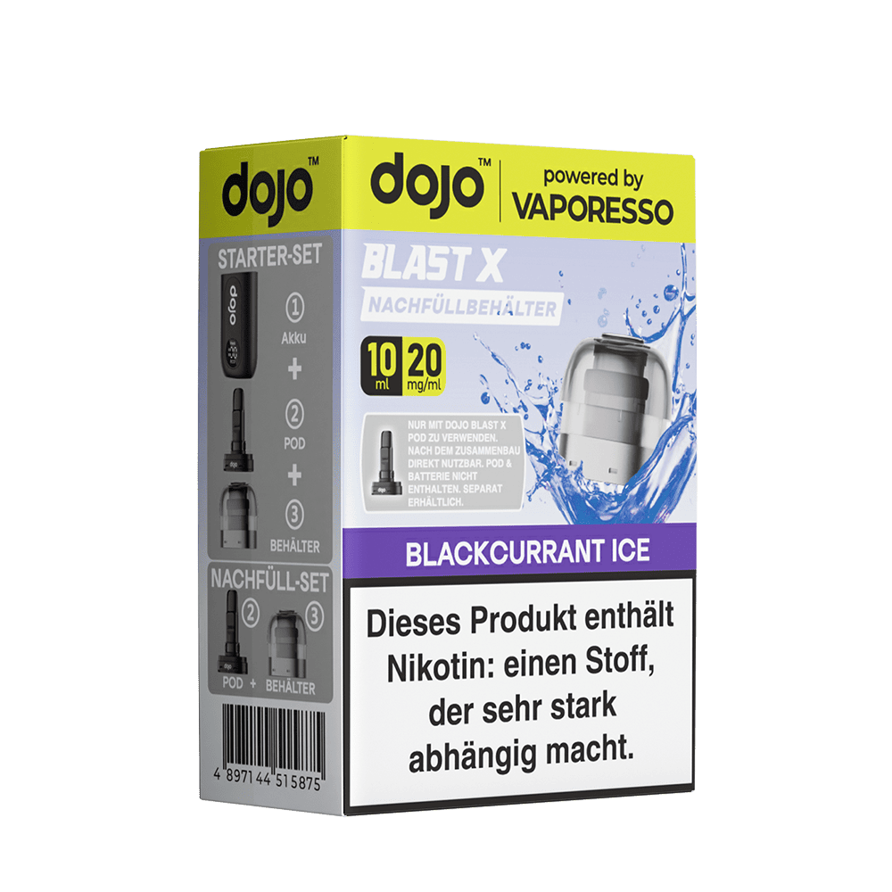 Vaporesso dojo Blast X Pods – Blackcurrant Ice – 20mg – 10ml (1 Stück)