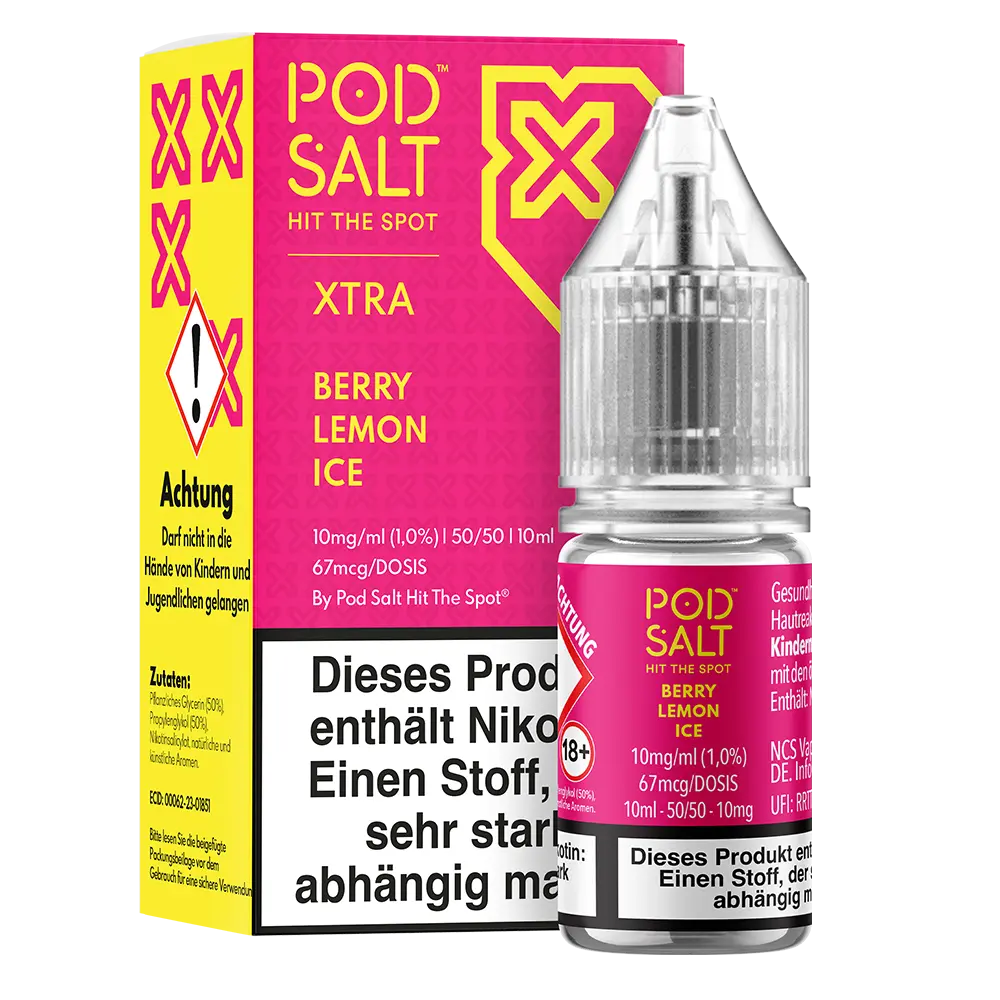 Pod Salt Xtra Nikotinsalz - Berry Lemon Ice - Liquid 10ml 10mg