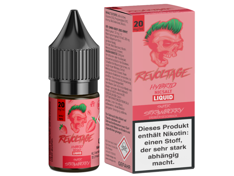 Revoltage Hybrid Nikotinsalz Super Strawberry 10ml 20mg
